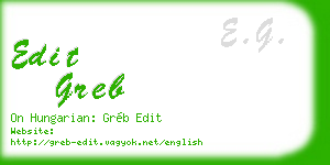 edit greb business card